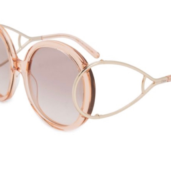 Chloé | Peach Jackson Round Sunglasses - Picture 2 of 7